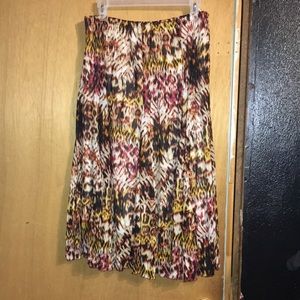 Patterned midi/long skirt